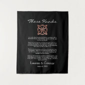 Celtic Knot Irish Wedding Keepake Handfasting Wandteppich (Vorderseite)