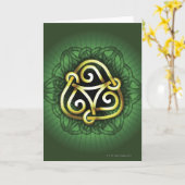 Celtic Knot Karte (Gelbe Blume)