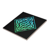 Celtic Knot Keramik Tile - Diamond Blue Green Fliese (Seite)