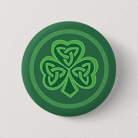 Celtic Knot Kleeblatt Button (Vorderseite)
