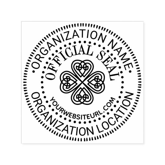 Celtic Knot Kleeblatt Custom Offiziell Siegel Loc Permastempel (Design)