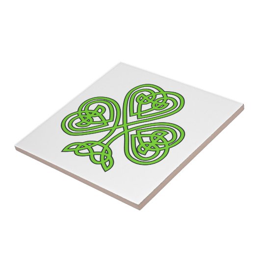 Celtic Knot Kleeblatt Fliese (Seite)