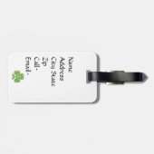 Celtic Knot Kleeblatt Gepäckanhänger (Rückseite horizontal)