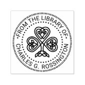Celtic Knot Kleeblatt Library Name #3 Permastempel (Design)