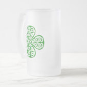 Celtic Knot Kleeblatt Mattglas Bierglas (Vorderseite Links)