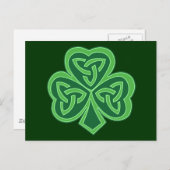 Celtic Knot Kleeblatt Postkarte (Vorne/Hinten)