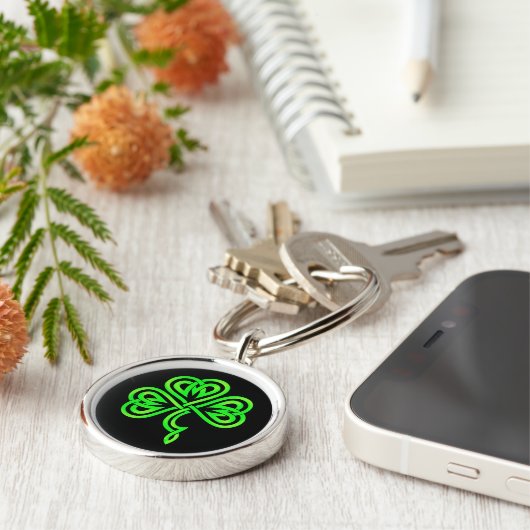 Celtic Knot Kleeblatt Schlüsselanhänger (Seite)