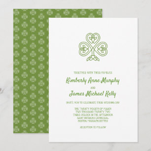 Celtic Knot Kleeblatt Wedding Einladung