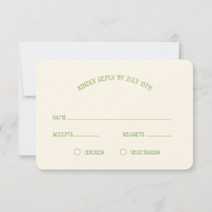 Celtic Knot Kleeblatt Wedding RSVP Karte