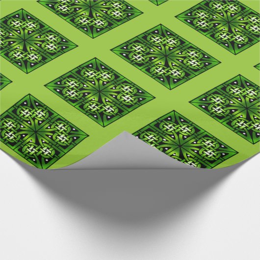 Celtic Knot Kleeblatt Wrapping Paper Geschenkpapier (Ecke)