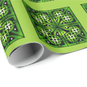 Celtic Knot Kleeblatt Wrapping Paper Geschenkpapier (Rolleneckpunkt)