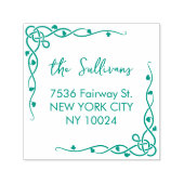 Celtic Knot Kleeblatts Moderne Rücksendeadresse Permastempel (Design)