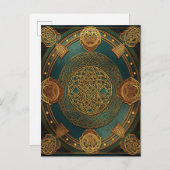 Celtic Knot Knüpfarbeit Postkarte (Vorne/Hinten)