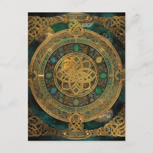 Celtic Knot Knüpfarbeit Postkarte (Vorderseite)