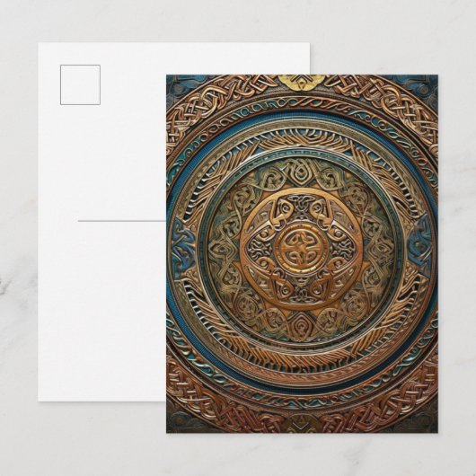 Celtic Knot Knüpfarbeit Postkarte (Vorne/Hinten)