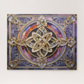 Celtic Knot Lila Ivory Knüpfarbeit Puzzle (Horizontal)