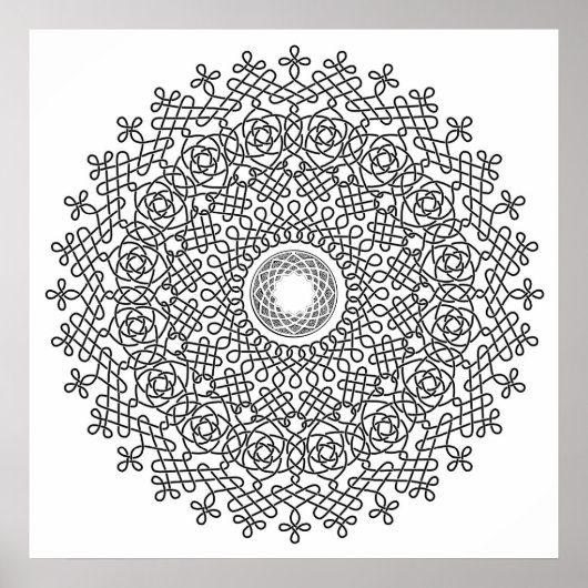 Celtic Knot Mandala 1 Poster (Vorne)