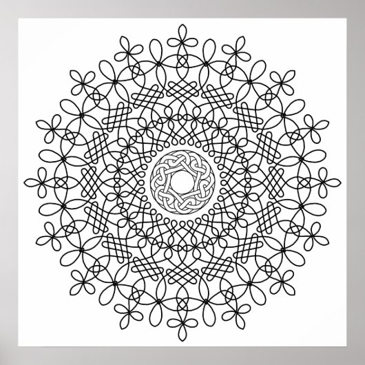 Celtic Knot Mandala 2 Poster (Vorne)