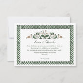 Celtic Knot Modern Floral Irish Wedding DANKE Einladung (Vorderseite)