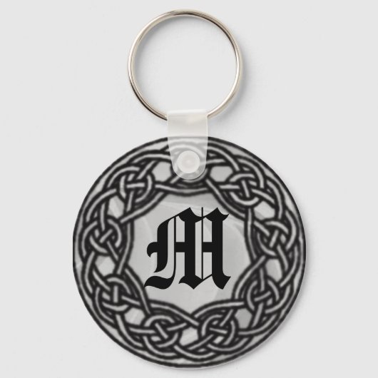 Celtic Knot Monogram Key Chain Schlüsselanhänger (Vorderseite)