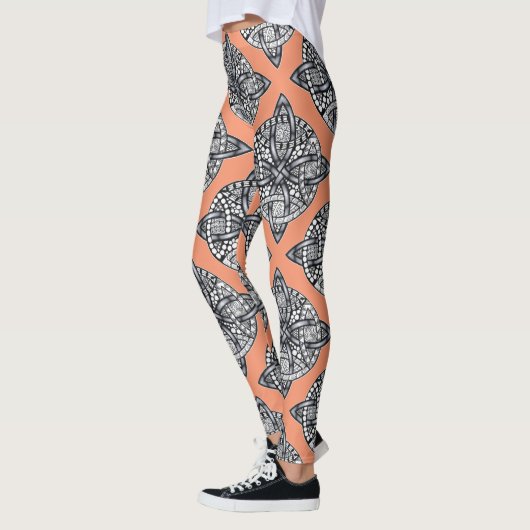 Celtic Knot Muster in Ihrer Farbwahl Leggings (Links)