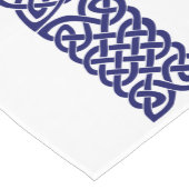 Celtic Knot navy blauer Tischläufer (Ecke)