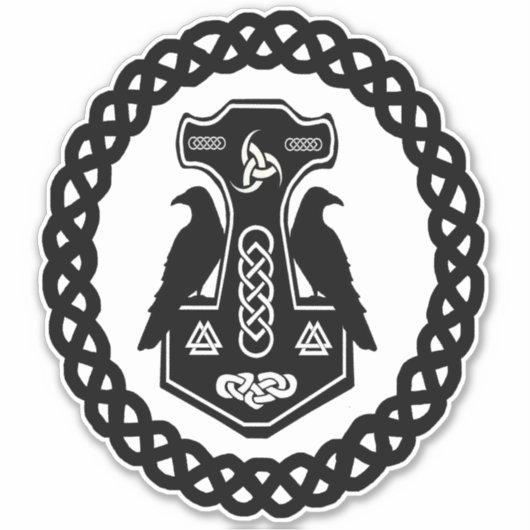 Celtic Knot Norse Thor's Hammer Aufkleber (Vorderseite)