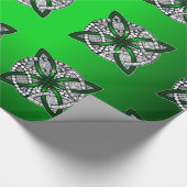 Celtic Knot Original Art Green Geschenkpapier (Ecke)