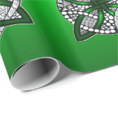 Celtic Knot Original Art Green Geschenkpapier (Rolleneckpunkt)
