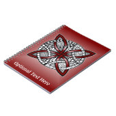 Celtic Knot Original Design Red Notizblock (Linke Seite)