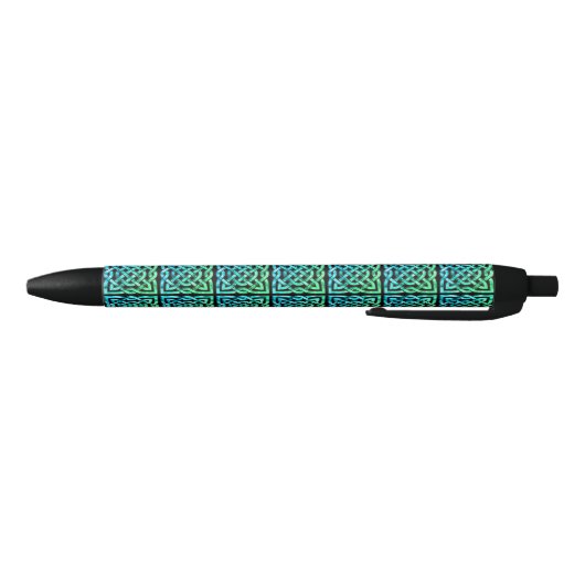 Celtic Knot Pattern Blue Green Pen Kugelschreiber (Unterseite)