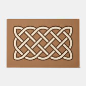 Celtic Knot Pattern, Camel Tan, Cream und Brown Fußmatte (Vorderseite)