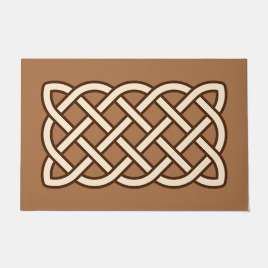 Celtic Knot Pattern, Camel Tan, Cream und Brown Fußmatte (Vorderseite)