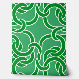 Celtic Knot Pattern Elegant Moderne Weiß und Grün Tapete