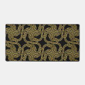 Celtic Knot Pattern Elegante Klassik Black & Gold Schreibtischunterlage (Vorderseite)