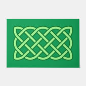 Celtic Knot Pattern, Emerald und Lime Green Fußmatte (Vorderseite)