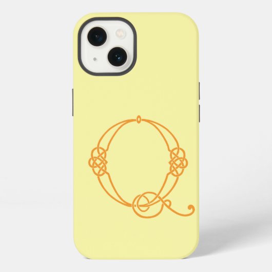 Celtic Knot Personalisiert Q iPhone Hülle (Rückseite)