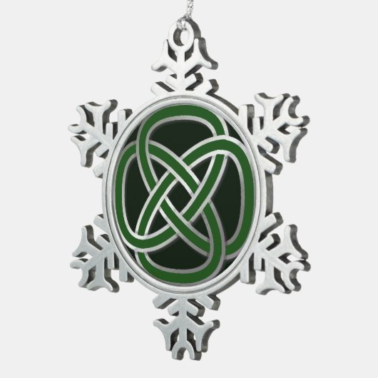 Celtic Knot Pewter Snowflake Ornament (Rechts)