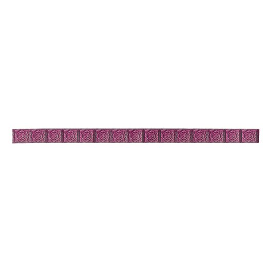 Celtic Knot Pink Square Pattern Ribbon Satinband (Vorderseite)