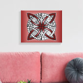 Celtic Knot Red Doodle Zeichnend Leinwanddruck (Insitu (Wohnzimmer))