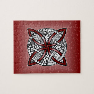 Celtic Knot Red Doodle Zeichnend Puzzle