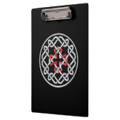 Celtic Knot Red Metallic Clipboard Klemmbrett (Links)