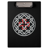 Celtic Knot Red Metallic Clipboard Klemmbrett (Vorderseite)