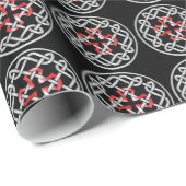 Celtic Knot Red Metallic Geschenkpapier (Rolleneckpunkt)