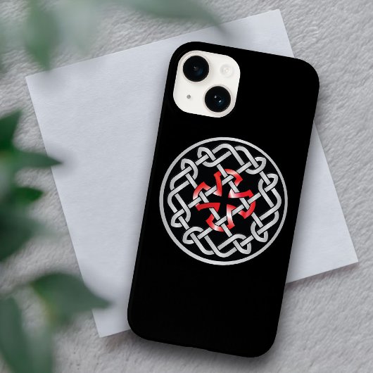 Celtic Knot Red Metallic iPhone 14 Fall Case-Mate iPhone Hülle
