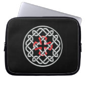 Celtic Knot Red Metallic Laptop Sleeve (Vorderseite)