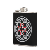 Celtic Knot Red Metallic Liquor Flask Flachmann (Links)