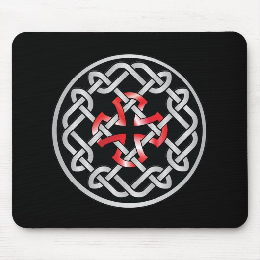 Celtic Knot Red Metallic Mousepad (Vorne)