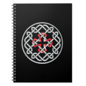 Celtic Knot Red Metallic Notebook Notizblock (Vorderseite)