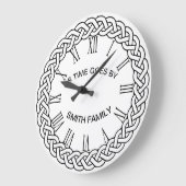 Celtic Knot Ring mit strahlenden römischen Zahlen Große Wanduhr (Winkel)